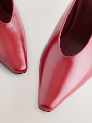 Red Forever Comfort® Pointed Toe High Cut Slingback Heels - Image 6 of 8