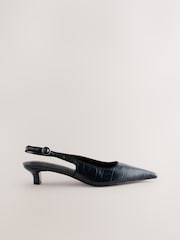 Azul marino - Zapatos de tacón bajo con puntera en punta y tira trasera Forever Comfort® - Imagen 1 de 5