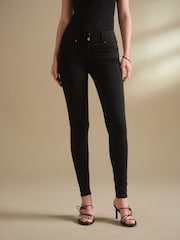 Black Wash Lift Slim And Shape Skinny Jeans - Image 2 of 8
