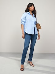 Mid Blue Denim Slim Lift And Shape Jeans - Image 1 of 8
