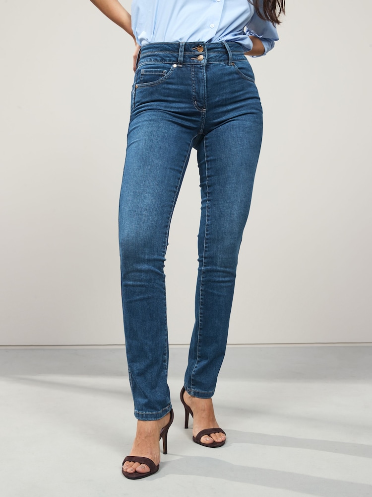 Mid Blue Denim Slim Lift And Shape Jeans - Image 2 of 8