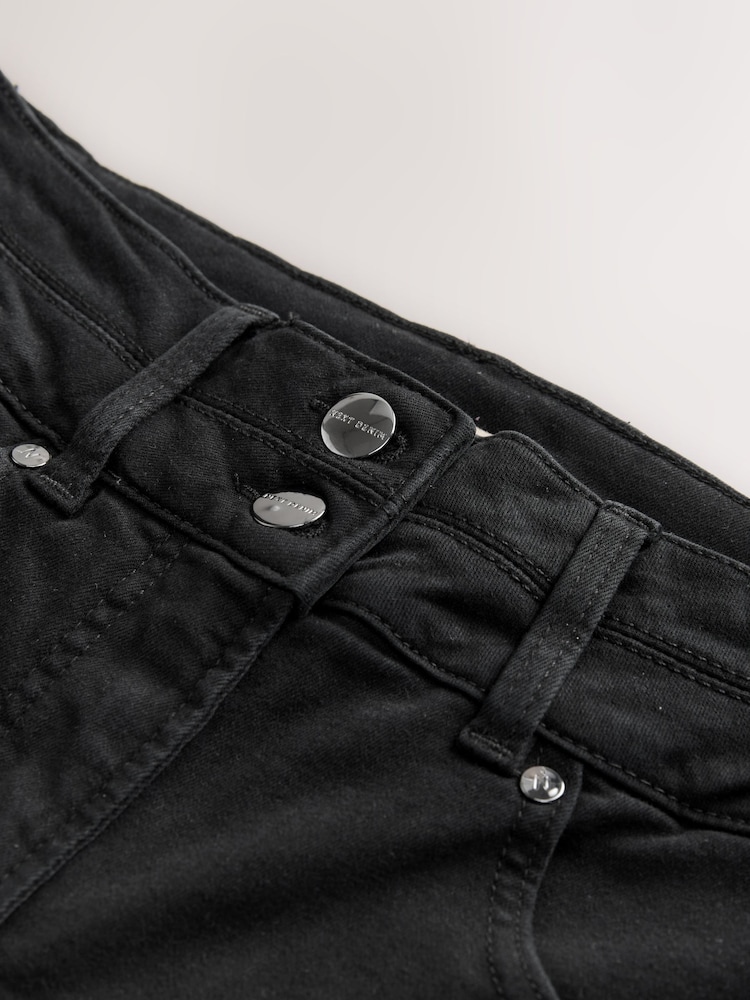 Черный - Расклешенные моделирующие джинсы - Изображение 9 9