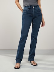 Dark Blue Denim Lift Slim And Shape Bootcut Jeans - Image 2 of 8