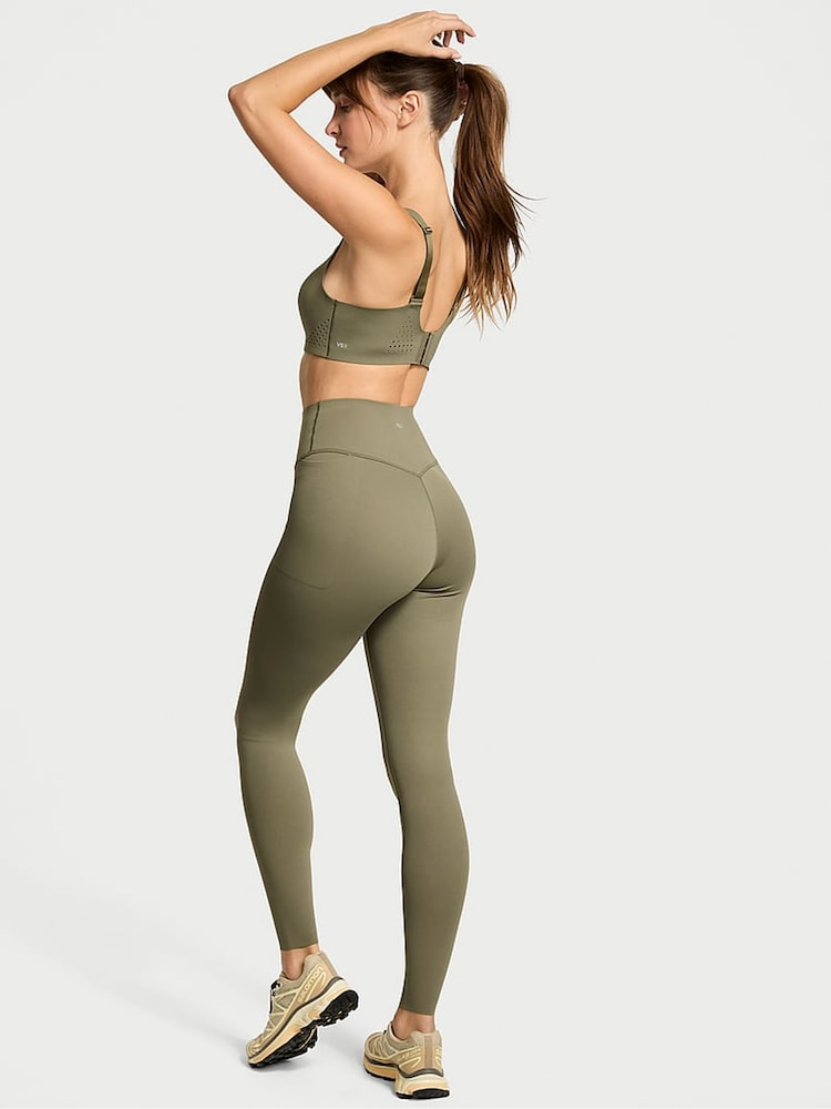 Victoria's Secret Desert Cactus Green Elevate™ Low Support Leggings with Side Pockets - Image 2 of 2