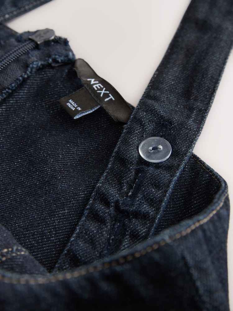 Denim Rinse Corset Culotte Denim Jumpsuit - Image 2 of 4