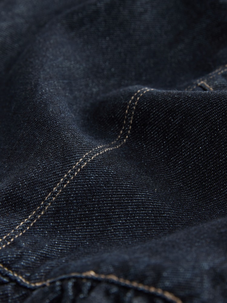 Denim Rinse Corset Culotte Denim Jumpsuit - Image 4 of 4
