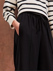 Ro&Zo Black Satin Side Stripe Trousers - Image 2 of 4