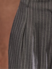 Ro&Zo Grey Pinstripe High Waist Trousers - Image 4 of 5