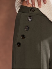 Ro&Zo Green Ponte Twill Culottes - Image 2 of 4