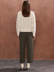 Ro&Zo Green Ponte Twill Culottes - Image 4 of 4