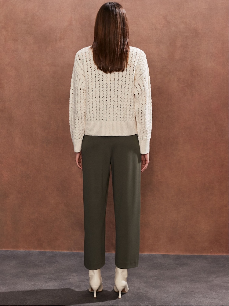 Ro&Zo Green Ponte Twill Culottes - Image 4 of 4