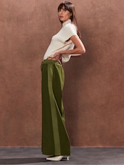Ro&Zo Green Satin Side Stripe Trousers - Image 2 of 5