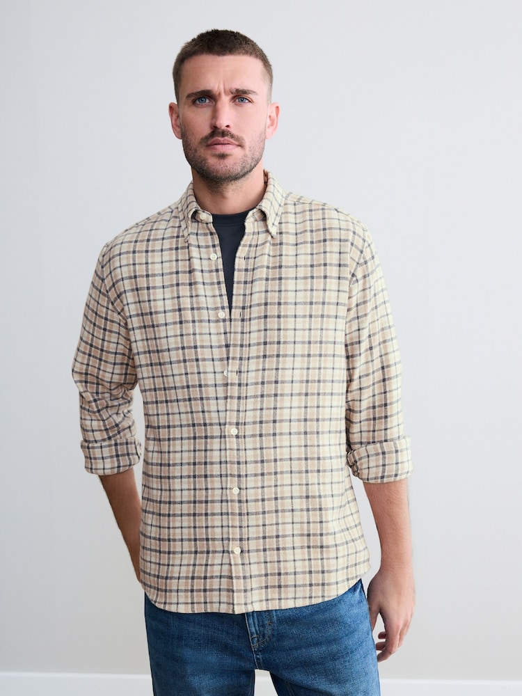 Ecru Signature Long Sleeve Check Shirt - Image 1 of 7