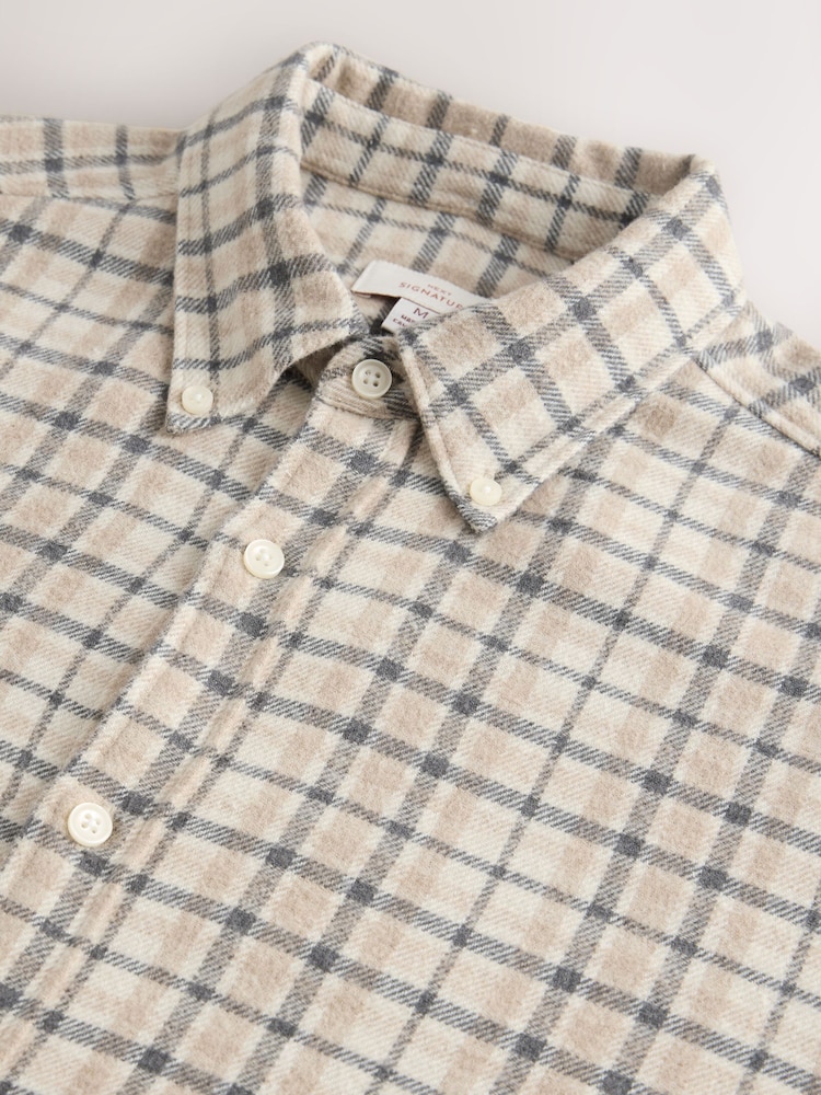 Ecru Signature Long Sleeve Check Shirt - Image 7 of 7