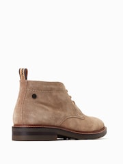 Natural - Base London Knebworth Lace-Up Chukka Brown Boots - Image 3 of 6