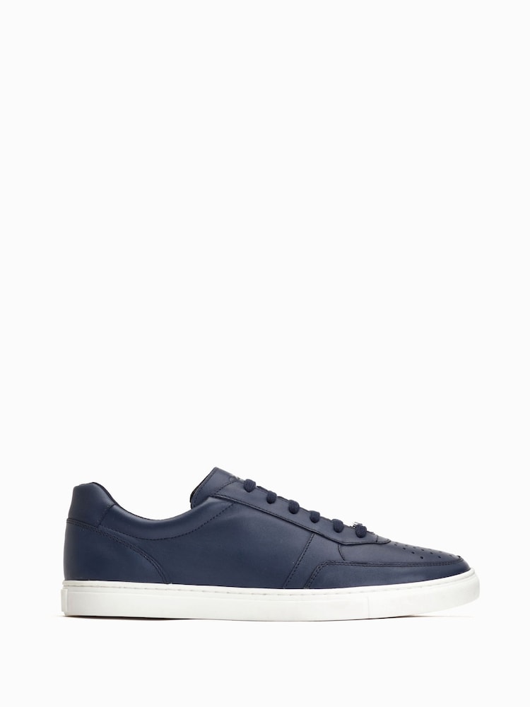 Base London Blue Curtis Lace up Trainers - Image 1 of 6