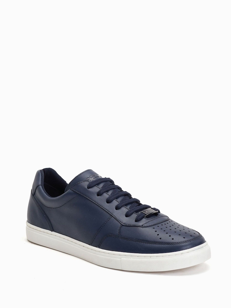 Base London Blue Curtis Lace up Trainers - Image 2 of 6