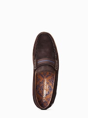 rjava - Rjavi natikači Base London Drum Slip-on - Slika 4 iz 6