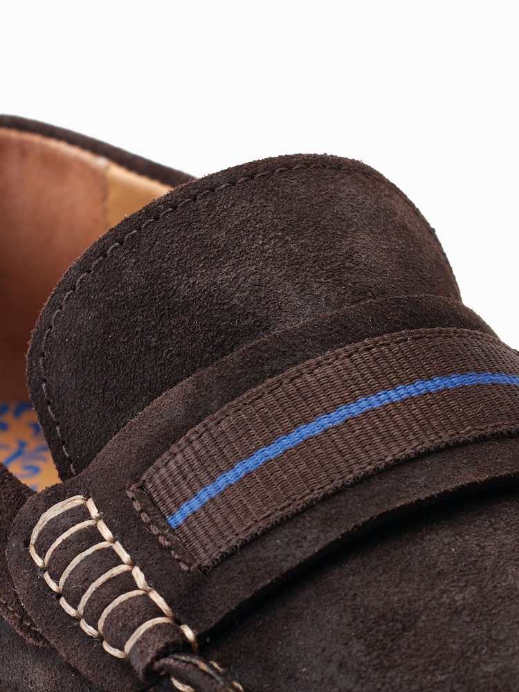 rjava - Rjavi natikači Base London Drum Slip-on - Slika 6 iz 6