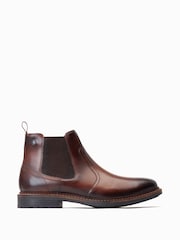 Base London Bloom Pull On Chelsea Brown Boots - Image 1 of 6