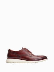 Base London Flight Lace up Brogue Black Shoes - Image 1 of 6