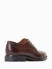Коричневый - Base London Magnus Lace-Up Toe Cap Shoes - Image 3 of 6