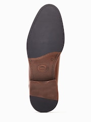 Коричневый - Base London Magnus Lace-Up Toe Cap Shoes - Image 5 of 6
