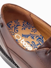 Коричневый - Base London Magnus Lace-Up Toe Cap Shoes - Image 6 of 6