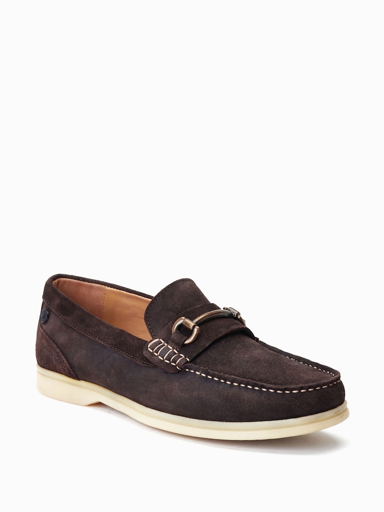 Base London Snapper Slip-On Brown Loafers - Image 2 of 6