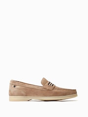Naravni - Rjavi natikači Base London Drum Slip-on - Slika 1 iz 6