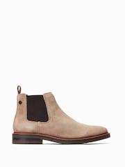 Natural - Botas Chelsea sin cordones Portland de Base London - Imagen 1 de 6