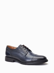 Синий - Base London Magnus Lace-Up Toe Cap Shoes - Image 2 of 6