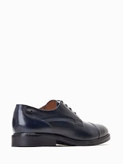 Синий - Base London Magnus Lace-Up Toe Cap Shoes - Image 3 of 6