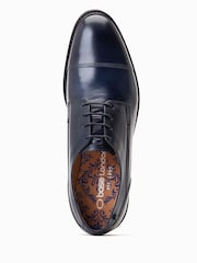 Синий - Base London Magnus Lace-Up Toe Cap Shoes - Image 4 of 6