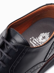 Base London Flight Lace up Brogue Black Shoes - Image 6 of 6