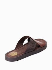Marrón - Base London Web Slip-On Brown Sandals - Imagen 2 de 6