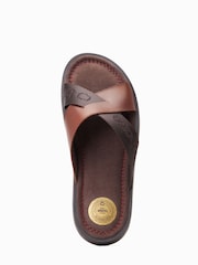 Marrón - Base London Web Slip-On Brown Sandals - Imagen 4 de 6