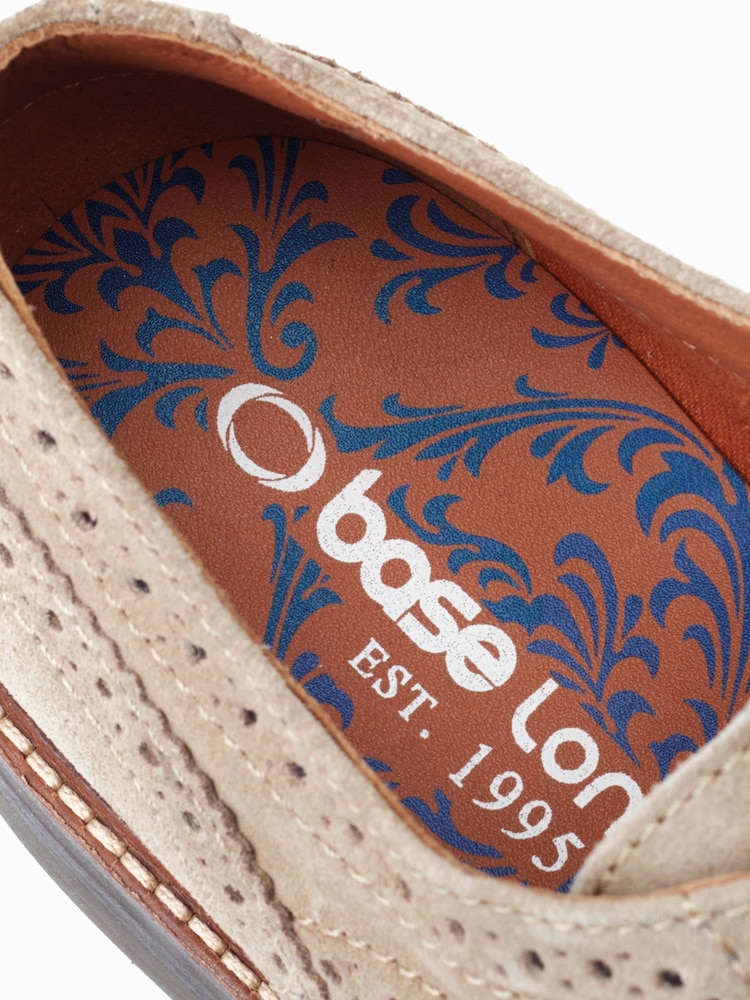 Base London Sand Suede Natural Hatfield Lace-Up Brogue Shoes - Image 6 of 6 Base London Sand Suede Natural Hatfield Lace-Up Brogue Shoes - Image 6 of 6