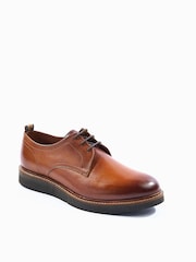 rjava - Base London Roly Lace-Up Derby Shoes - Slika 2 iz 6