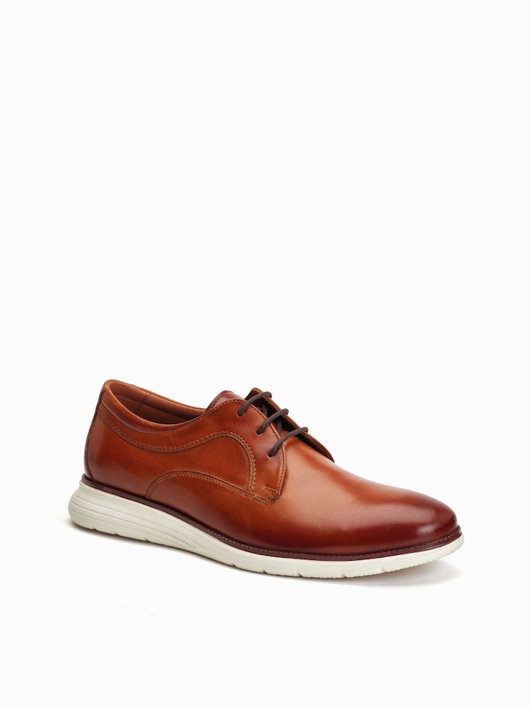 Base London Brown Base London Wing Lace-Up Derby Black Shoes - Image 2 of 6 Base London Brown Base London Wing Lace-Up Derby Black Shoes - Image 2 of 6
