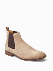 Бежевый - коричневые ботинки Base London Virgit Chelsea - Изображение 2 из 6