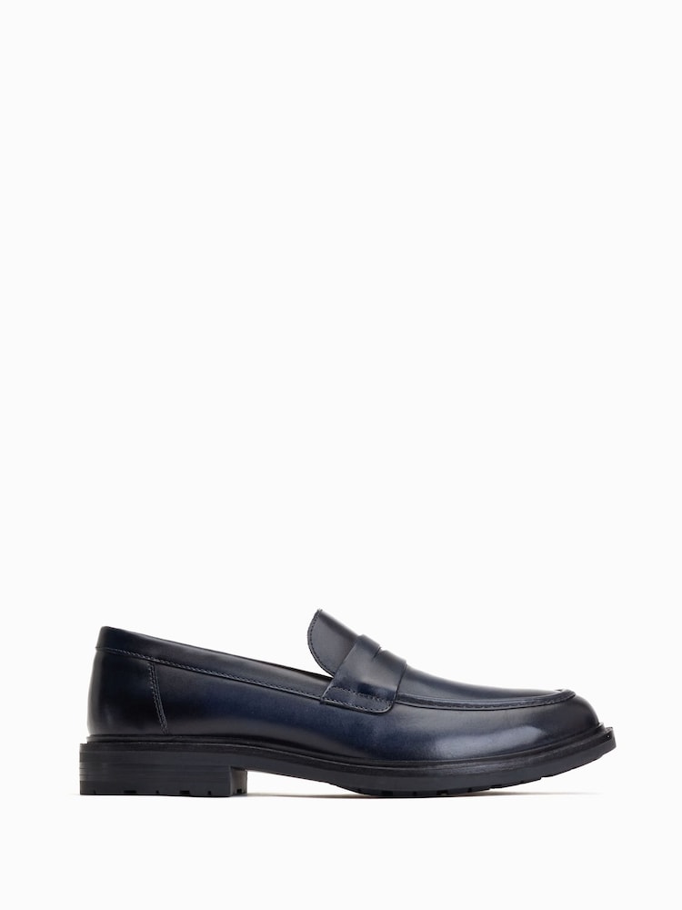 Base London Blue Ivey Slip-On Penny Loafers - Image 1 of 6