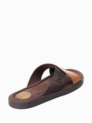 Marrón claro - Base London Web Slip-On Brown Sandals - Imagen 2 de 6