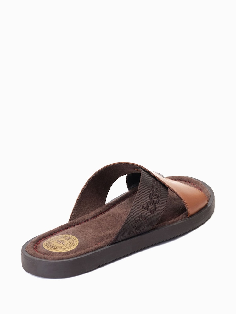 Marrón claro - Base London Web Slip-On Brown Sandals - Imagen 2 de 6