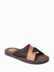 Marrón claro - Base London Web Slip-On Brown Sandals - Imagen 3 de 6