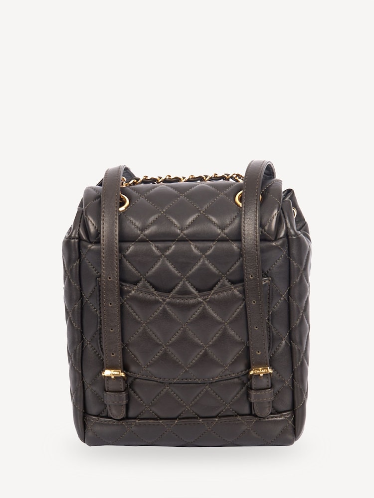 Chanel Green Duma Backpack Bucket Bag - Image 2 of 10