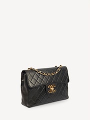 Chanel XL Shoulder Maxi Jumbo Black Bag - Image 4 of 14