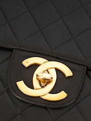 Chanel XL Shoulder Maxi Jumbo Black Bag - Image 9 of 14