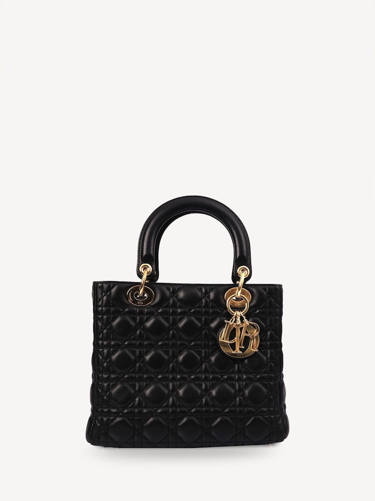 Christian Dior Lady Small Top Handle Black Bag - Image 1 of 6