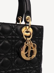 Christian Dior Lady Small Top Handle Black Bag - Image 5 of 6